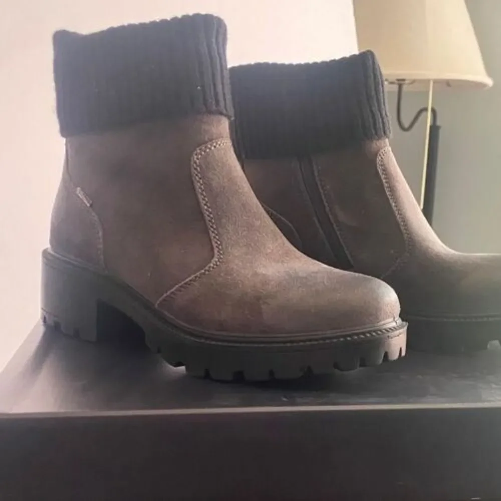 IGI & Co Womens Dark Grey‎ Leather Booties Made in Italy Size 35 - US Size 5 New